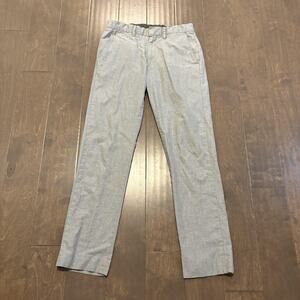 J Crew Bowery Pants Mens 30x32 Gray Slim Fit Dress Chinos 100% Cotton Pockets